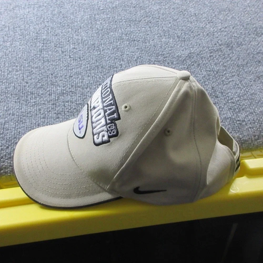 LSU‎ Tigers Hat Cap Adult Beige Strap Back 2003 National Champions Nike Mens